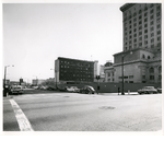 Back side of Oakland City Hall, east side of Clay Street between 14th and 15th Streets in downtown Oakland, California