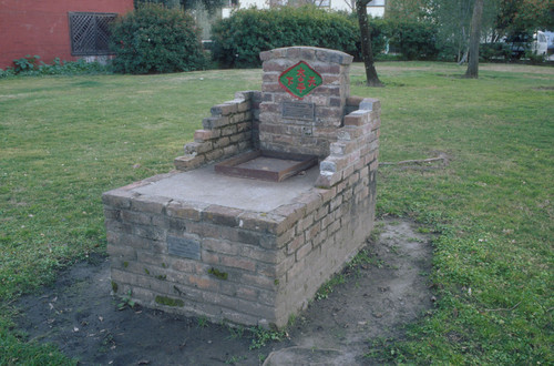 Brick altar between annex and Main Temple