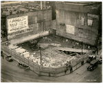 Below grade foundation site preparation for a new H. S. Kress Five and Dime Store, southwest corner of Broadway and 14th Street