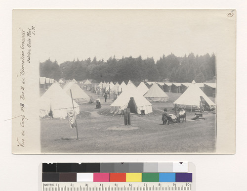 Vue de camp No. 5 Rue D au "Recreation Grounds", Golden Gate Parc, S.F. [Golden Gate Park.]