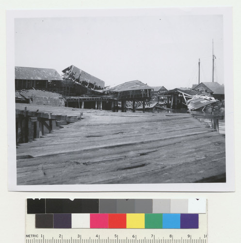 S.F. Waterfront. 1906. [Damage along wharves.]