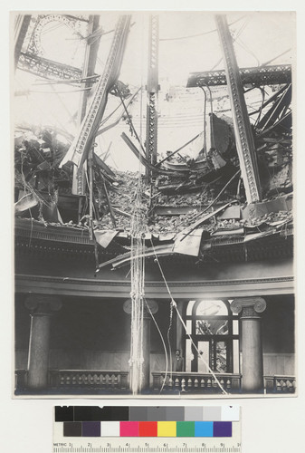 The interior of the old City Hall dome. South side of McAllister St. bet. Jones & Larkin Sts. April 1906
