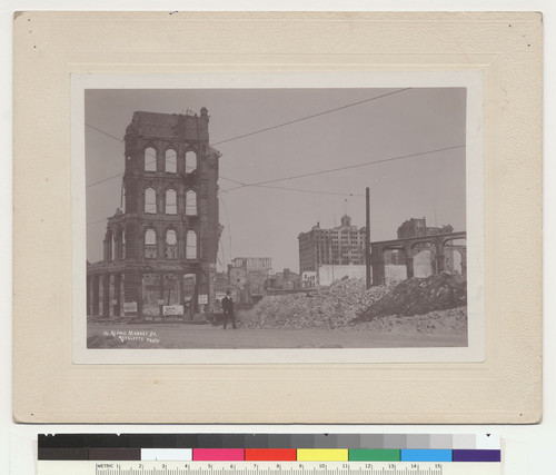 16. Along Market St. [From near Bush and Battery Sts? Fairmont Hotel on Nob Hill, center distance]