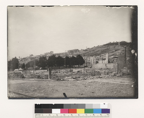 Wash. Sq. & Telegraph Hill. [Refugee tents in Washington Square.]