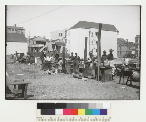 Haight St., bet. Shrader & Cole Sts. "Cook & Commissary of National Guard."