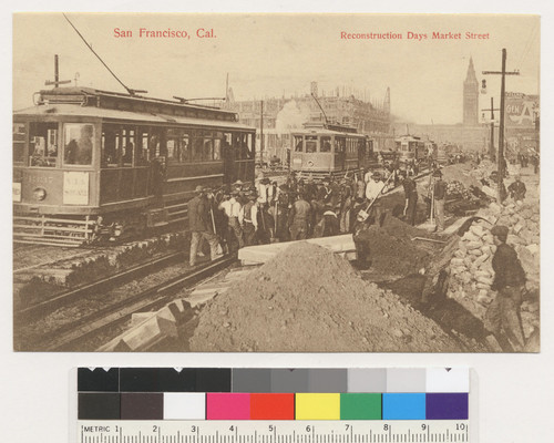 San Francisco, Cal. Reconstruction Days Market Street. [Postcard. No. 513.]