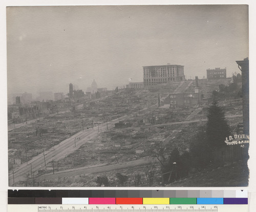 [View of Fairmont Hotel and Nob Hill from Russian Hill. No. 28.]