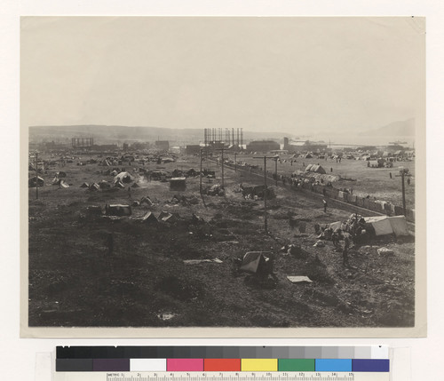 [View of refugee camp, Marina district.]