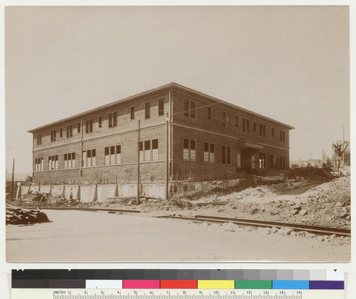 Palace Hotel. Post and Sacramento [i.e. Jones] Streets. [Temporary Palace Hotel.]