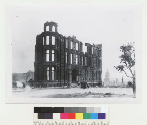 [Ruins, unidentified location. City Hall in distance, right. No. 27.]