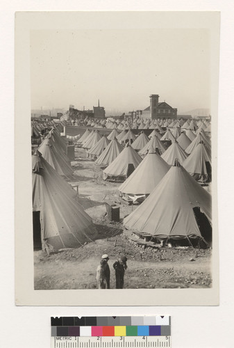 [View of refugee camp, Potrero District.]