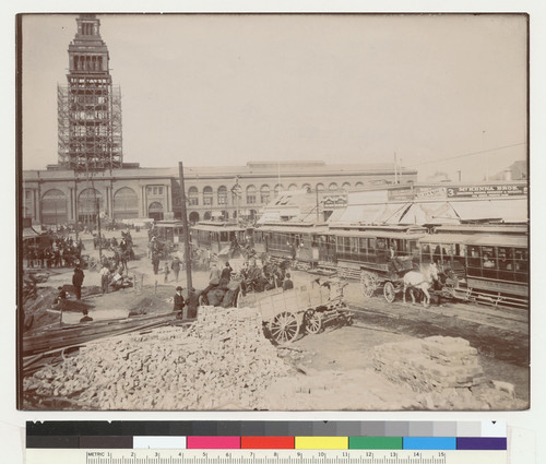 Market St. [00-99 block. Ferry Building, left.]