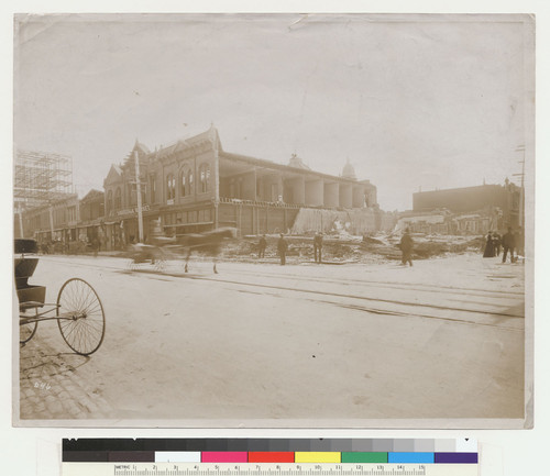 Damage in San Jose from the ear [i.e. earthquake]. [Hobsons Store, corner of Post and First Streets.] [No. 246.]