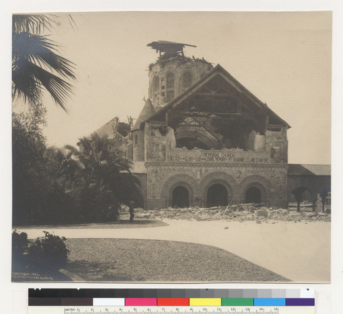 [Ruins of Stanford University Memorial Church. No. 96.]