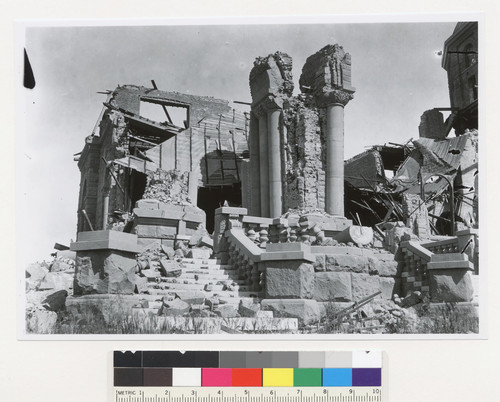 [Earthquake damage on campus of Stanford University, Palo Alto.]