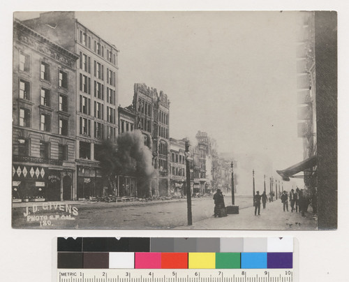 [Market St.? Fires burning in distance. No. 180.]