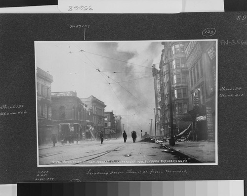 Looking down Third St. from Market. [caption on print:] View down Third St. from Market St