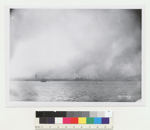 [Burning city as viewed from San Francisco Bay. No. 175.]