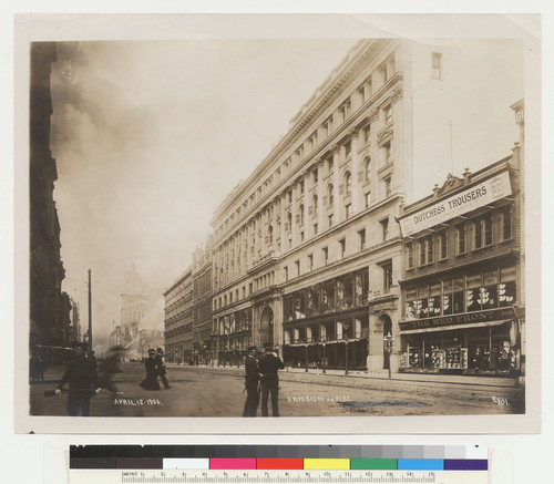 Emporium on Fire. April 18, 1906. Market Street, 4th [Fourth] to 5th [Fifth]. (801-899 block) [No. 901.]