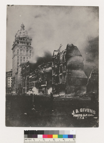 [Fires burning along Market St. Call Building, left. No. 173B.]