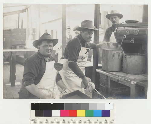 [Soldiers cooking. Unidentified location.]