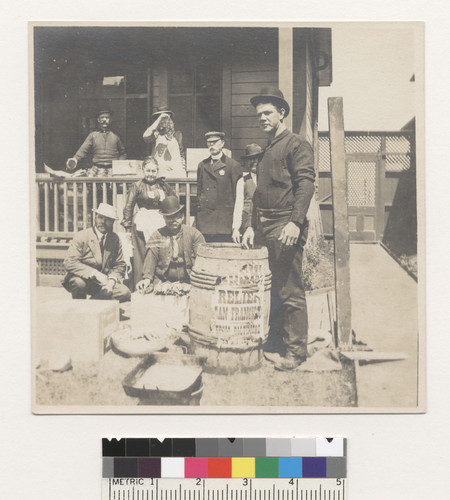 Earthquake & fire, 1906. [Relief workers?]