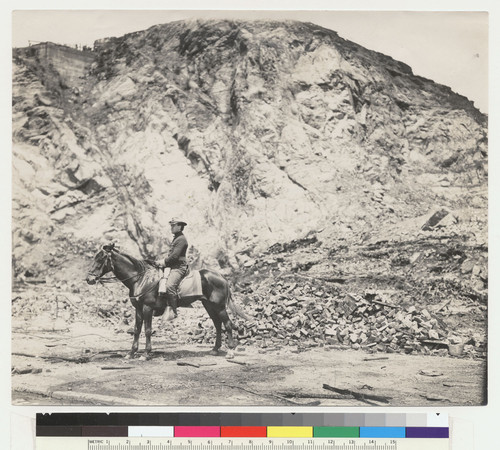 Sentry. [Soldier on horseback. Below Telegraph Hill?]