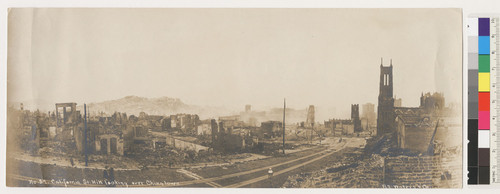 California St. Hill looking over Chinatown. [View from near Powell St., Nob Hill. Grace Church, far right.] [Photo from collection of Jesse B. Cook? No. 59.]