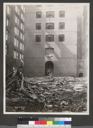 [Ruins, interior of Palace Hotel.]