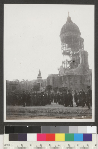 [Crowd at City Hall.]