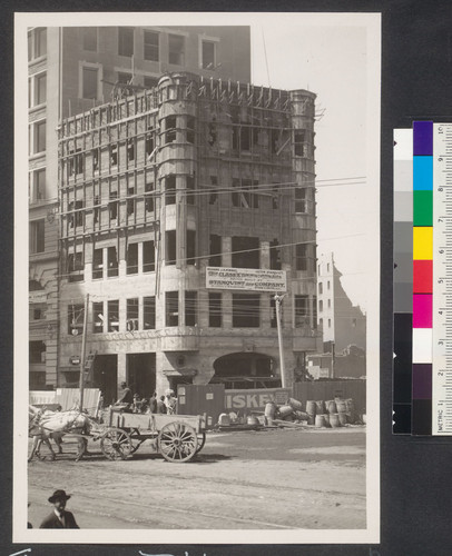 6 months after fire. Flannery Building. 1st concrete structure. One solid stone