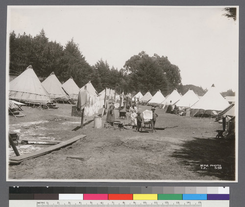 [Refugee camp, Golden Gate Park.]