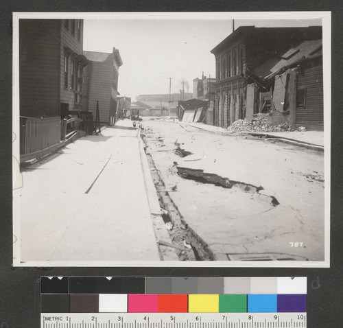 [Earthquake damage. Dore St.?]