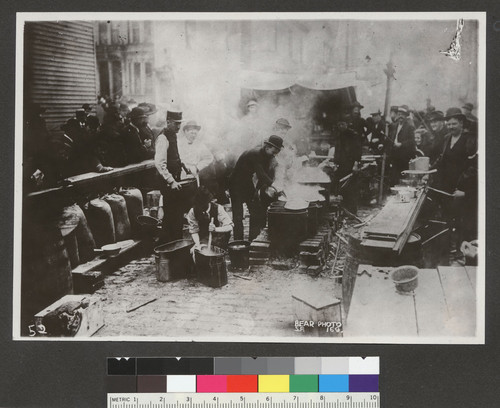 [Scene in relief kitchen. Unidentified location.]