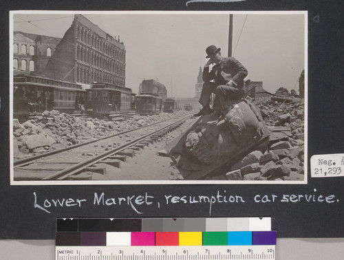 Lower Market, resumption car service. [Neg. no. 21293]