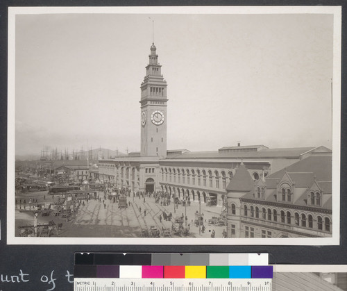 1 year after. Ferry clock and building fully restored. [Neg. no. 21368]