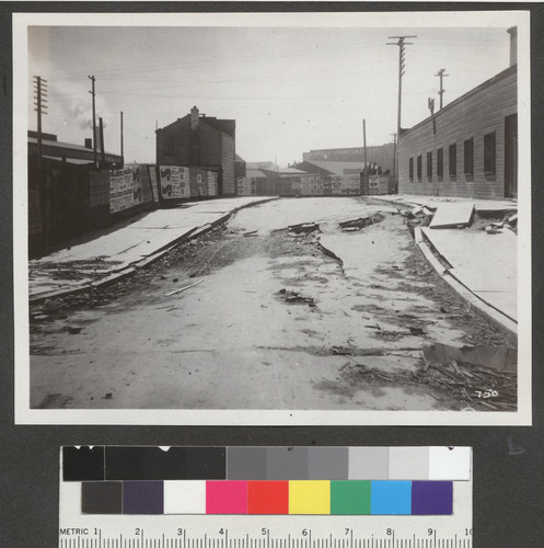 [Earthquake damage along Dore St.]