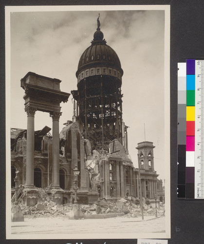 Wreck of San Francisco's $7,000,000 City Hall. The most picturesque ruin in the city. [Neg. no. 6445.]