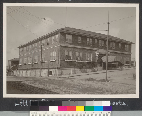 One year after. Little "Palace" open for guests. [Temporary site of the Palace Hotel. Post and Jones Sts.?]