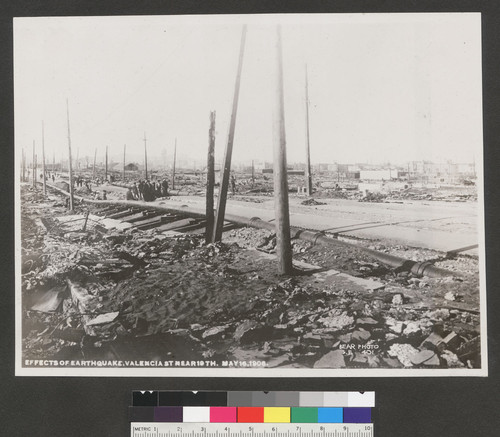 Effects of earthquake, Valencia St. near 19th [i.e. Nineteenth]. May 16, 1906