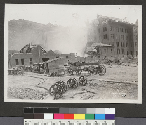 [Ruins of Globe Mills at foot of Telegraph Hill.]