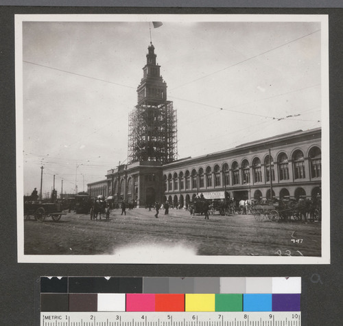 [Ferry Building during reconstruction.]