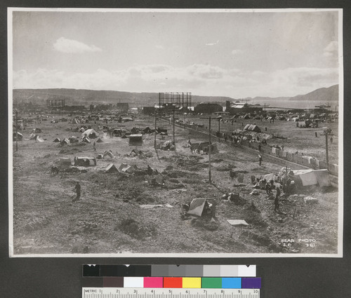 [Refugee camp at Fort Mason.]