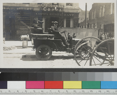 [Street scene in front of Coppa Restaurant.]