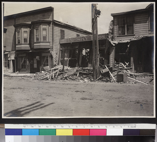 Fort Bragg. [Ruins of Shafsky Bros. and other buildings.]