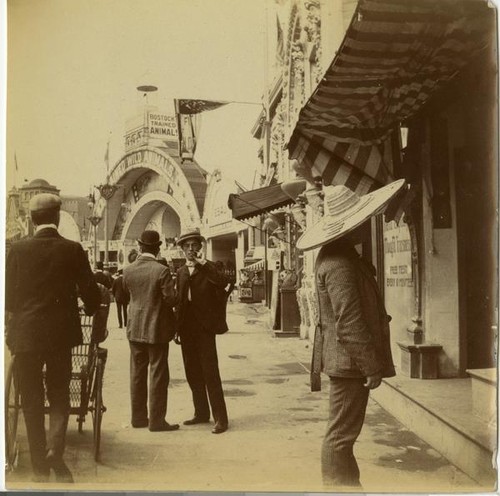 On the Midway, Bostock's Trained Wild Animals in distance