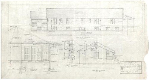 Residence No. 2 for Episcopal Home for the Aged, elevations, sections, and details, no. 5