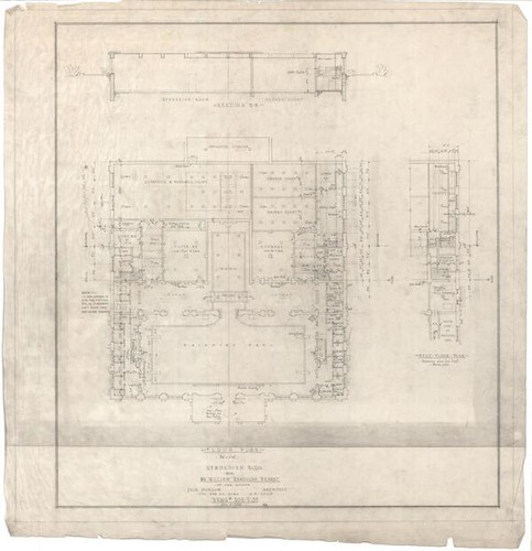 Floor plan for gymnasium building