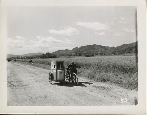 Japanese bicycle-taxi near Kashima