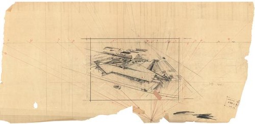 Cameron Center Market and Shops- Huddle's The Springs Restaurant Perspective Sketch